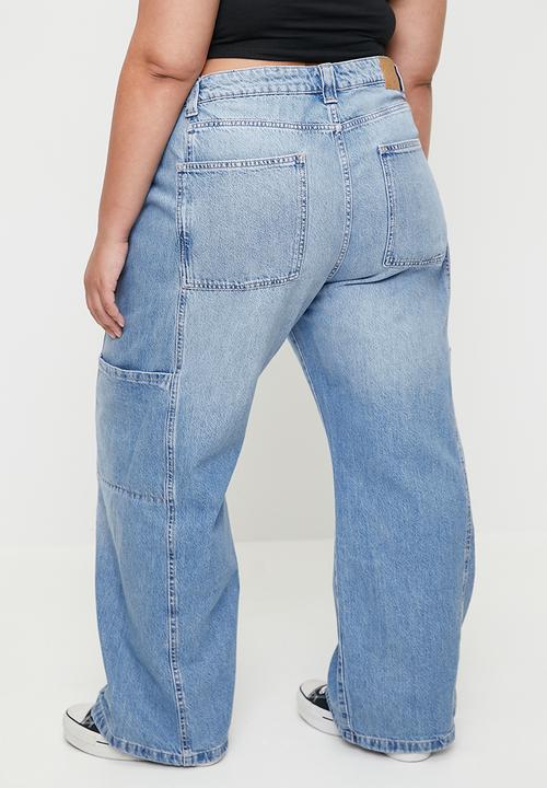 Cotton On - Plus Super Baggy Jean - Saltwater Blue/Pocket