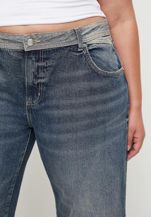 Cotton On - Plus Low Rise Straight Jean - Blue Dusk/Reverse