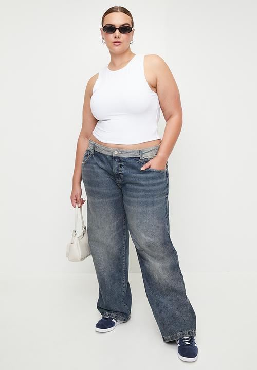 Cotton On - Plus Low Rise Straight Jean - Blue Dusk/Reverse