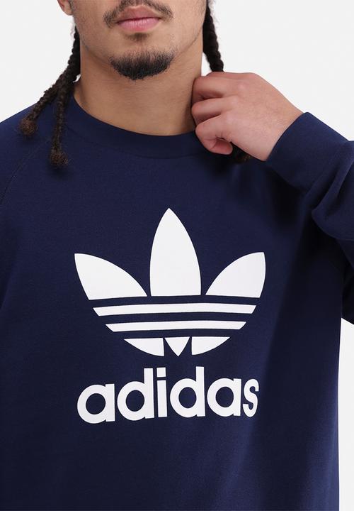 adidas Originals - Adicolor Classics Trefoil Crewneck Sweatshirt - Nindig - Blue