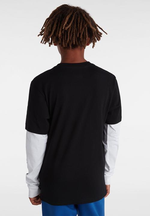 Vans - By long check twofer boys - black
