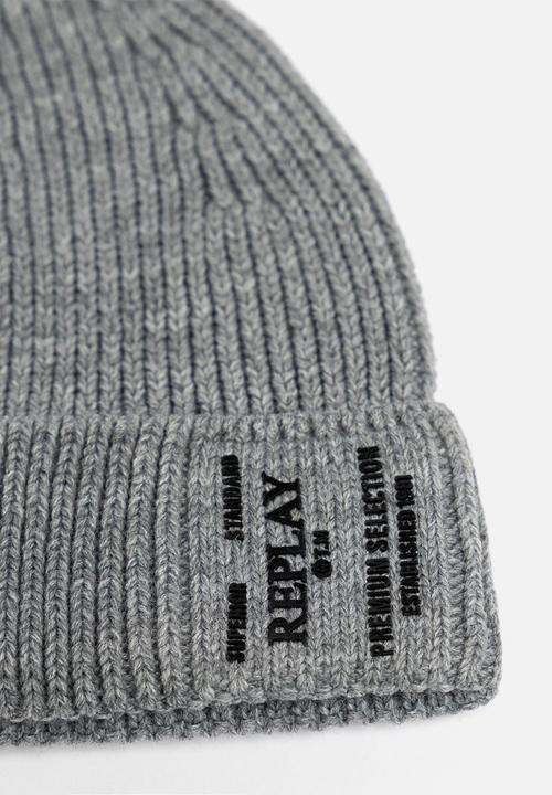 Replay - Acrylic Beanie - Dk Grey Melange
