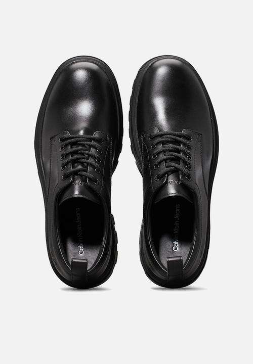 Calvin Klein - Lugged derby shoe lth - black leather