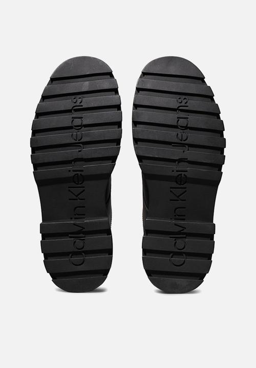 Calvin Klein - Lugged derby shoe lth - black leather