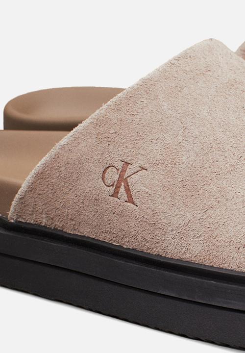 Calvin Klein - Home leather clog - fossil/black