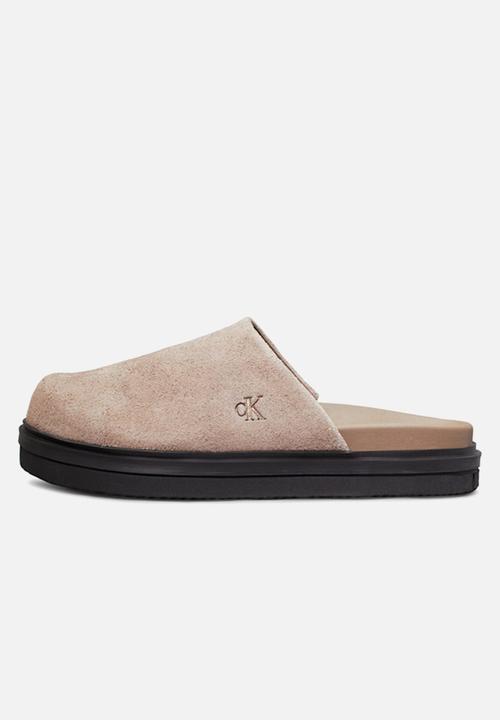 Calvin Klein - Home leather clog - fossil/black
