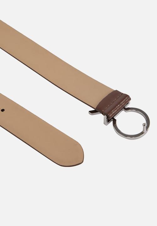 Calvin Klein - Re-lock ck logo belt 30mm - cioccolate lab