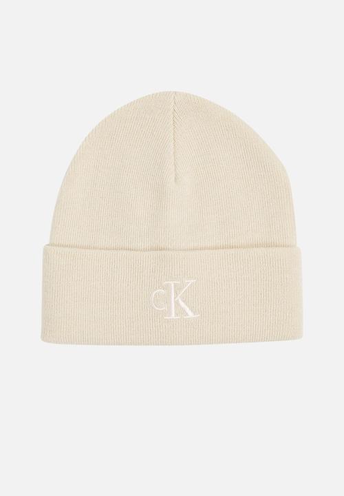 Calvin Klein - Monogram embro beanie - birch