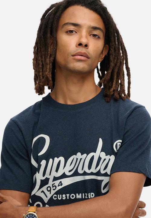 Superdry. - Copper label workwear T-shirt - surplus black blue grit