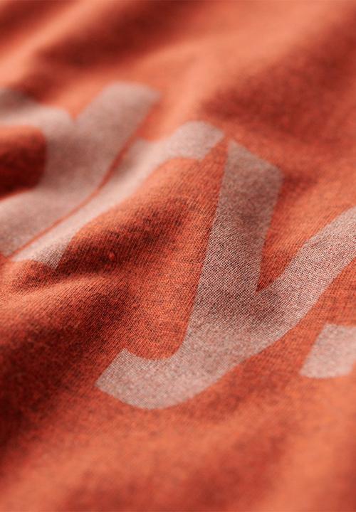 Superdry. - Classic core logo t shirt - arizona orange grit