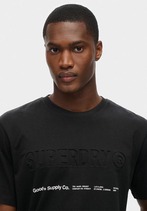 Superdry. - Utility sport logo loose tee - black