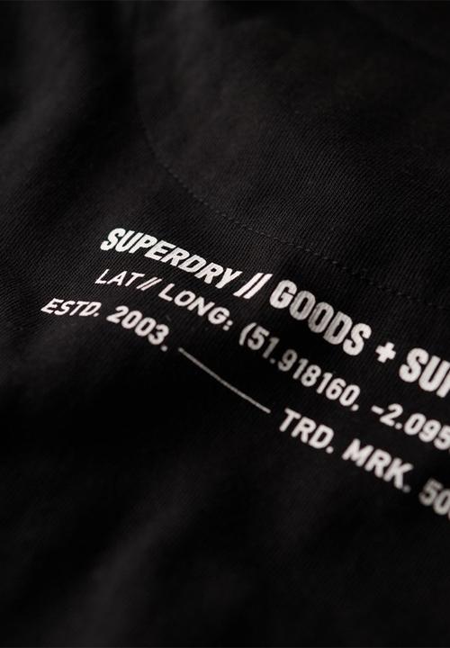 Superdry. - Utility sport logo loose tee - black