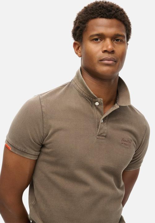 Superdry. - Vint destroy polo - destroy morel brown