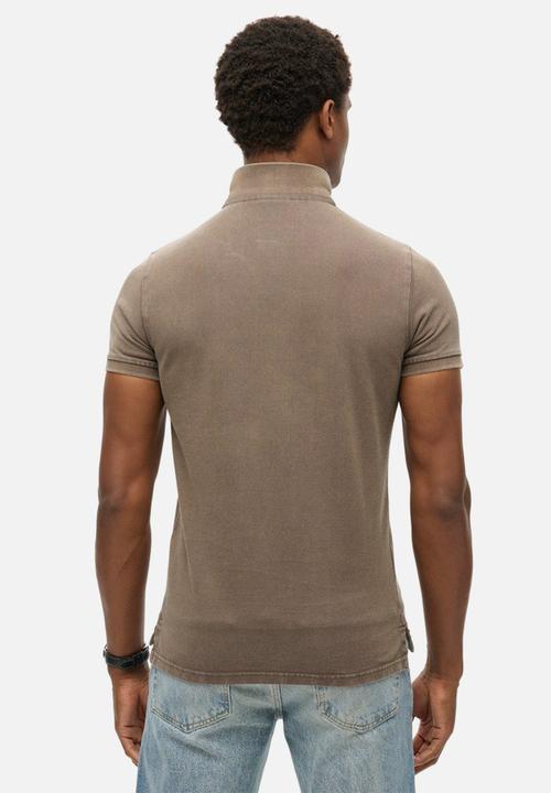 Superdry. - Vint destroy polo - destroy morel brown
