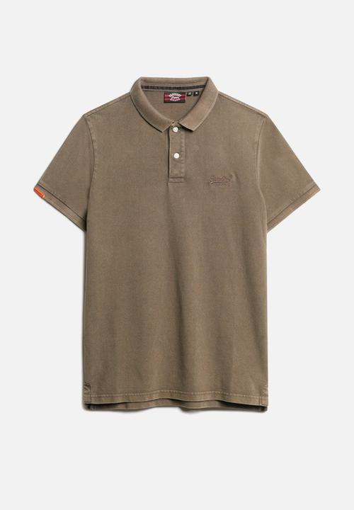 Superdry. - Vint destroy polo - destroy morel brown