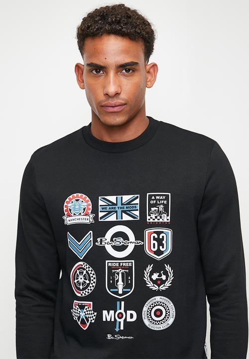 Ben Sherman - Scooter Club Crew Sweater 76134 - Black