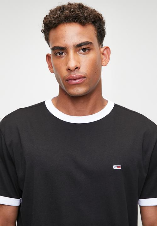 Tommy Hilfiger - Tjm slim flag ringer tee - black
