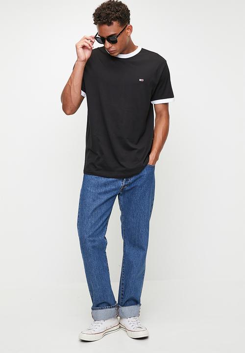 Tommy Hilfiger - Tjm slim flag ringer tee - black
