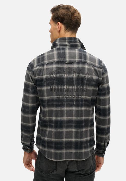 Superdry. - Embroidered Check Overshirt - Roderick Check Black