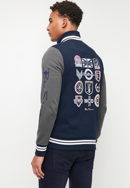 Ben Sherman - Varsity Bomber Jacket - Navy/melange