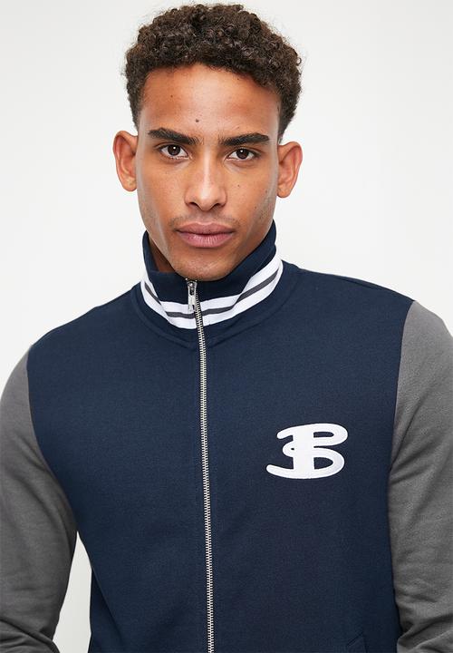 Ben Sherman - Varsity Bomber Jacket - Navy/melange