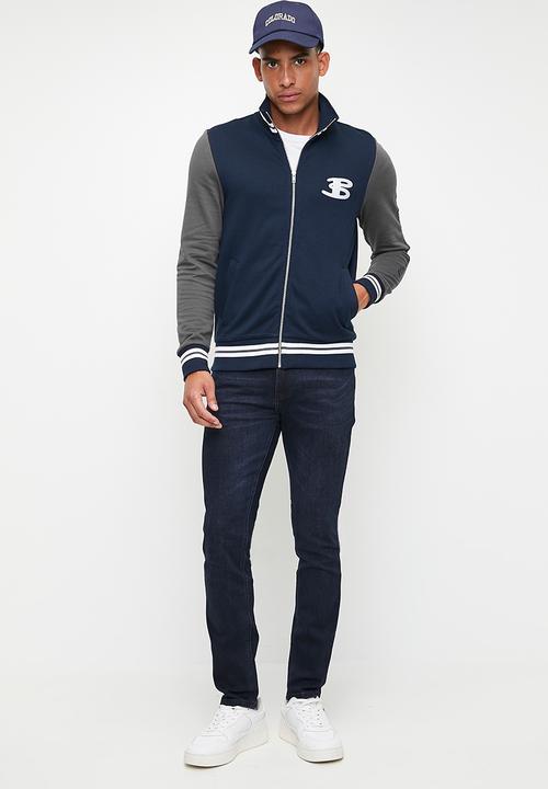 Ben Sherman - Varsity Bomber Jacket - Navy/melange