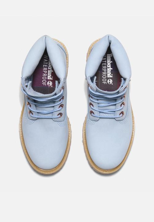 Timberland - Premium 6 Inch Lace Up Waterproof Boot - Light Blue Nubuck