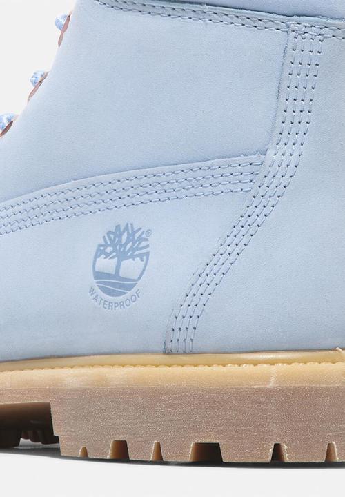 Timberland - Premium 6 Inch Lace Up Waterproof Boot - Light Blue Nubuck