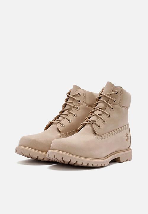 Timberland - Premium 6 Inch Lace Up Waterproof Boot - Light Beige Nubuck