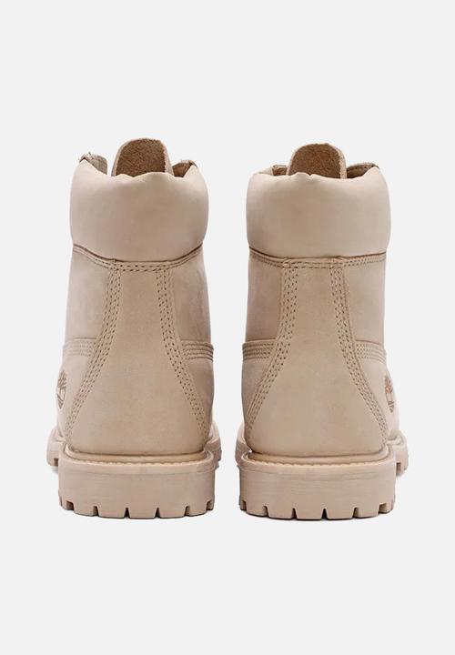 Timberland - Premium 6 Inch Lace Up Waterproof Boot - Light Beige Nubuck
