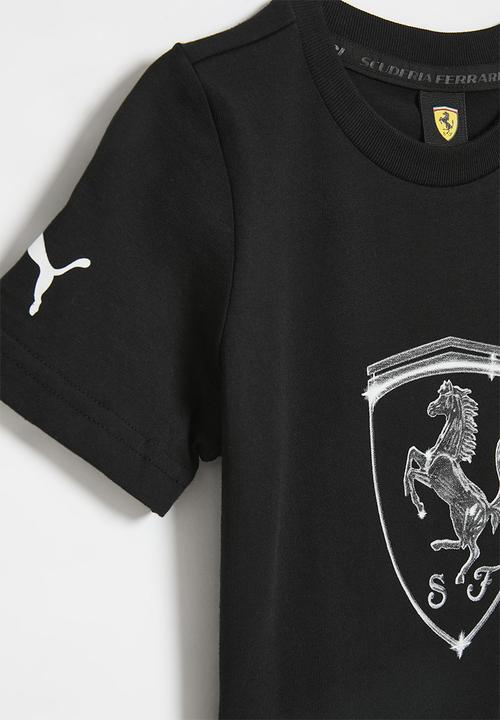 PUMA - Ferrari race kids tonal big shield tee - puma black
