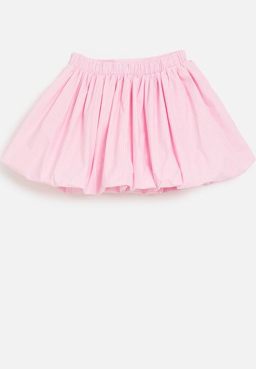 Cotton On - Daisy bubble skirt - blush pink & vanilla stripe