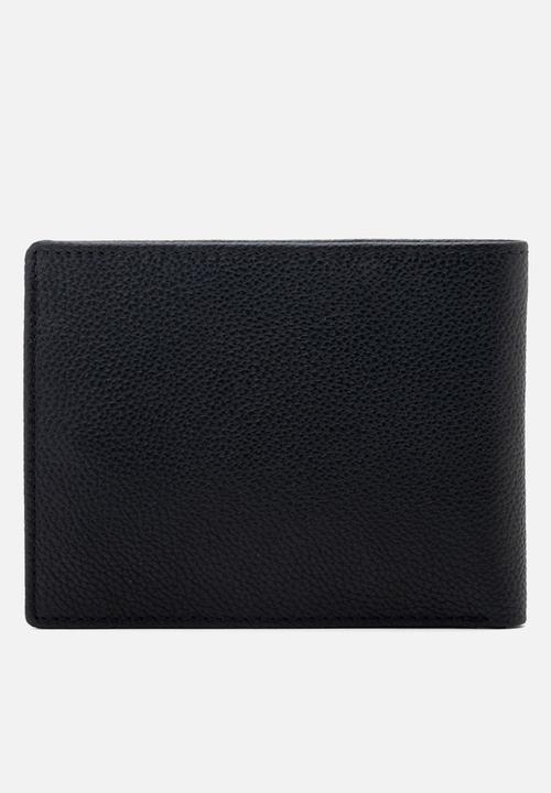 Replay - Cow Hammered Leather Wallet - Black
