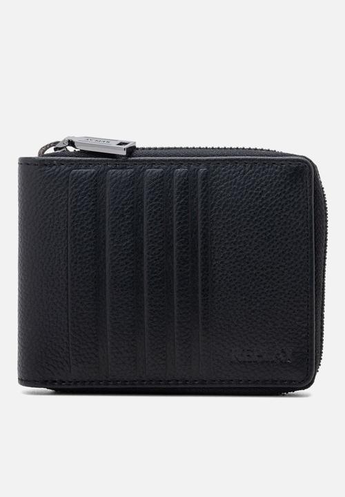 Replay - Cow Hammered Leather Wallet - Black
