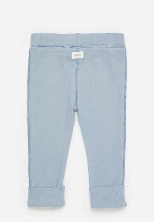 Cotton On - The row rib skinny legging - dusty blue