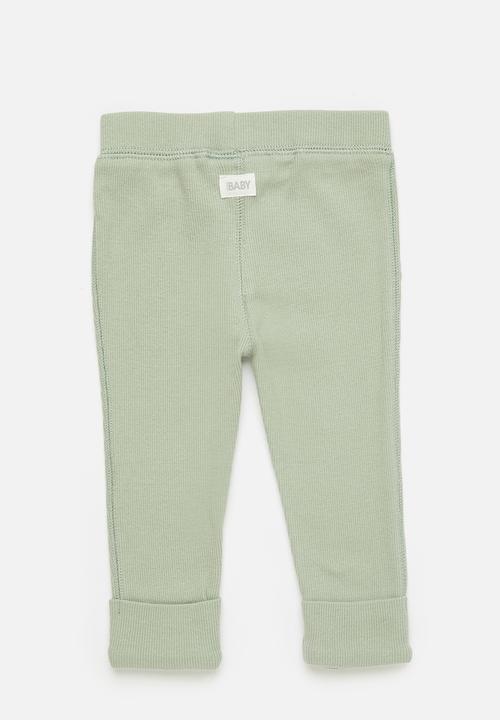 Cotton On - The row rib skinny legging - deep sage