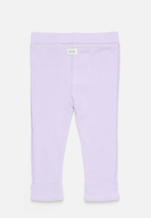 Cotton On - The row rib skinny legging - vintage lilac