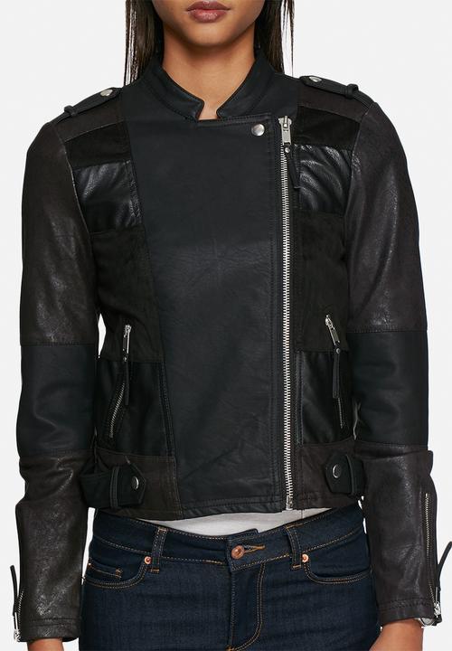Vero Moda - Patch PU biker jacket
