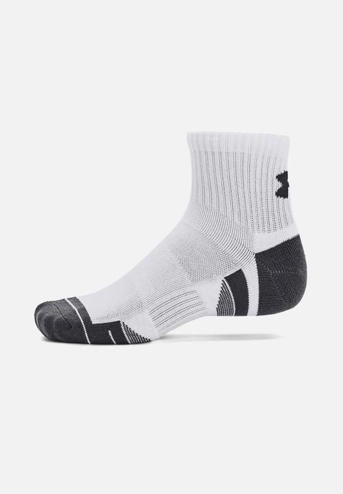Under Armour - UA Performance Cotton 3 Pack Qtr - White / White / Pitch Gray