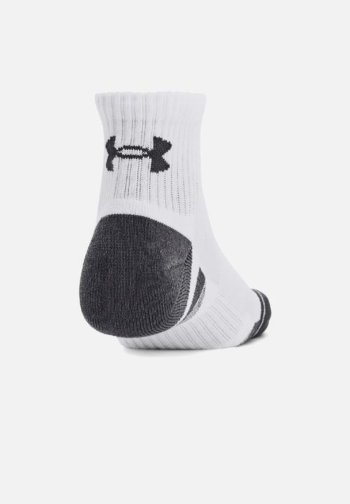 Under Armour - UA Performance Cotton 3 Pack Qtr - White / White / Pitch Gray