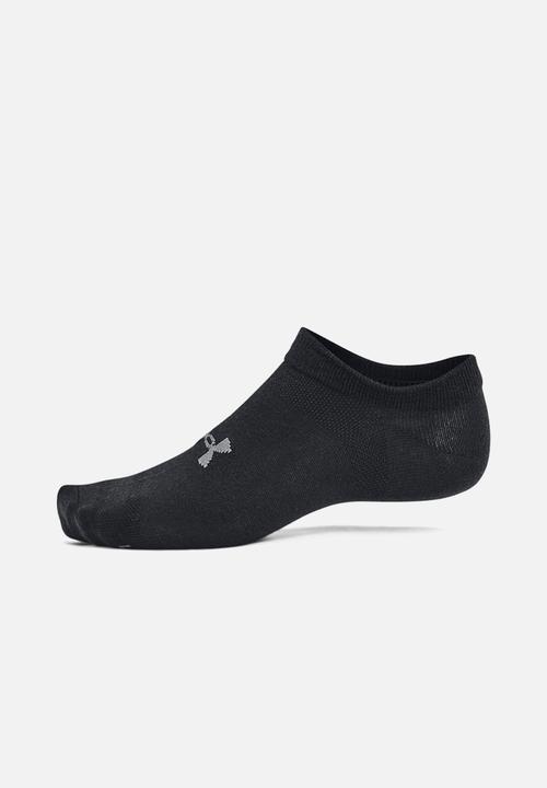 Under Armour - UA Essential No Show 6 Pack - Black / Black / Castlerock