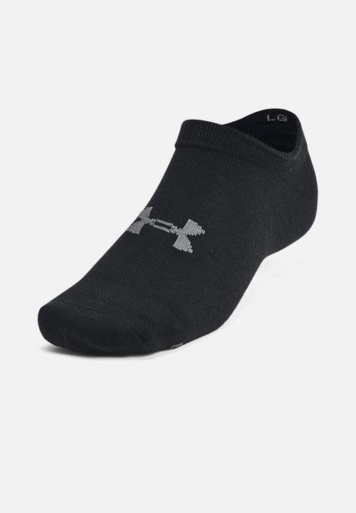 Under Armour - UA Essential No Show 6 Pack - Black / Black / Castlerock