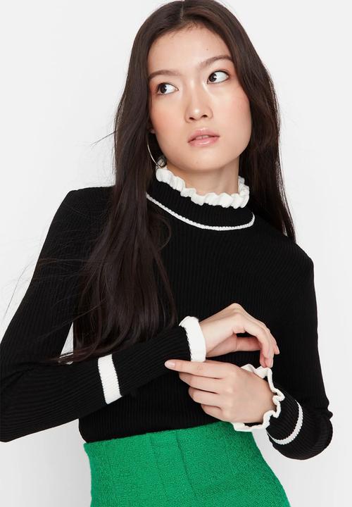 Trendyol - Colour block knitwear sweater - black