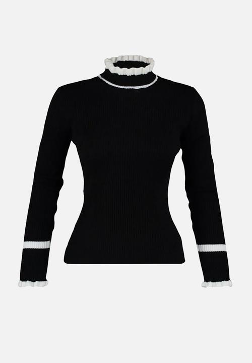 Trendyol - Colour block knitwear sweater - black