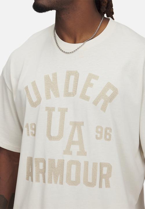 Under Armour - UA Heavyweight Varsity Oversized Short Sleeve Tee - Stone & City Khaki
