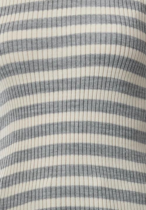 Trendyol - Grey basic striped knitted sweater