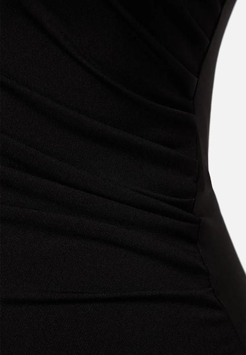 Trendyol - Drawstring detailed high neck knitted bodysuit - black