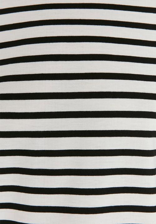 Trendyol - Striped crew neck knitted t-shirt - white 