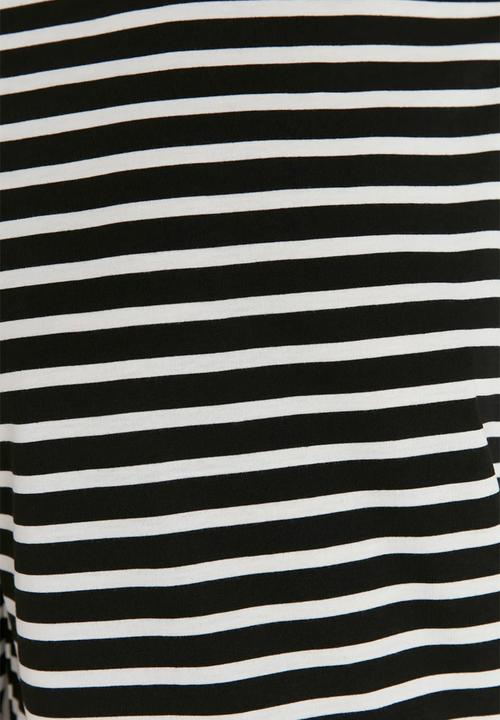Trendyol - Striped crew neck Knitted t-shirt - black 