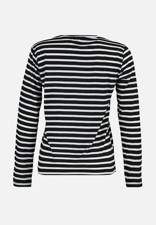 Trendyol - Striped crew neck Knitted t-shirt - black 